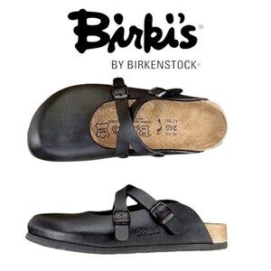 Birki’s Dorian Birko-Flor Black Clogs Women’s Size 7 (EU 38)‎